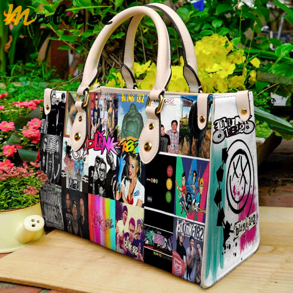 Blink 182 leather handbag gift for womenr 4477 Women Leather Hand Bag
