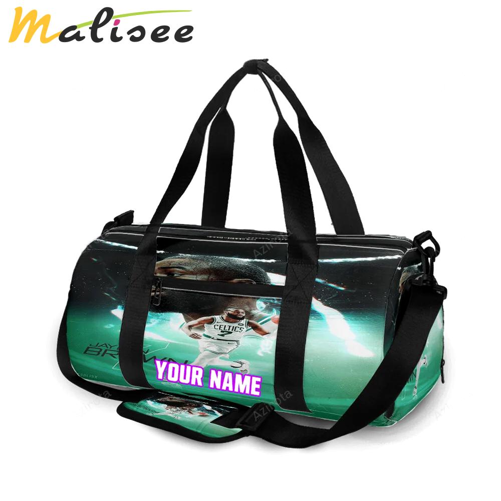 Boston celtics jaylen brown playing personalized name travel bag gym bag 37 Travel Bag