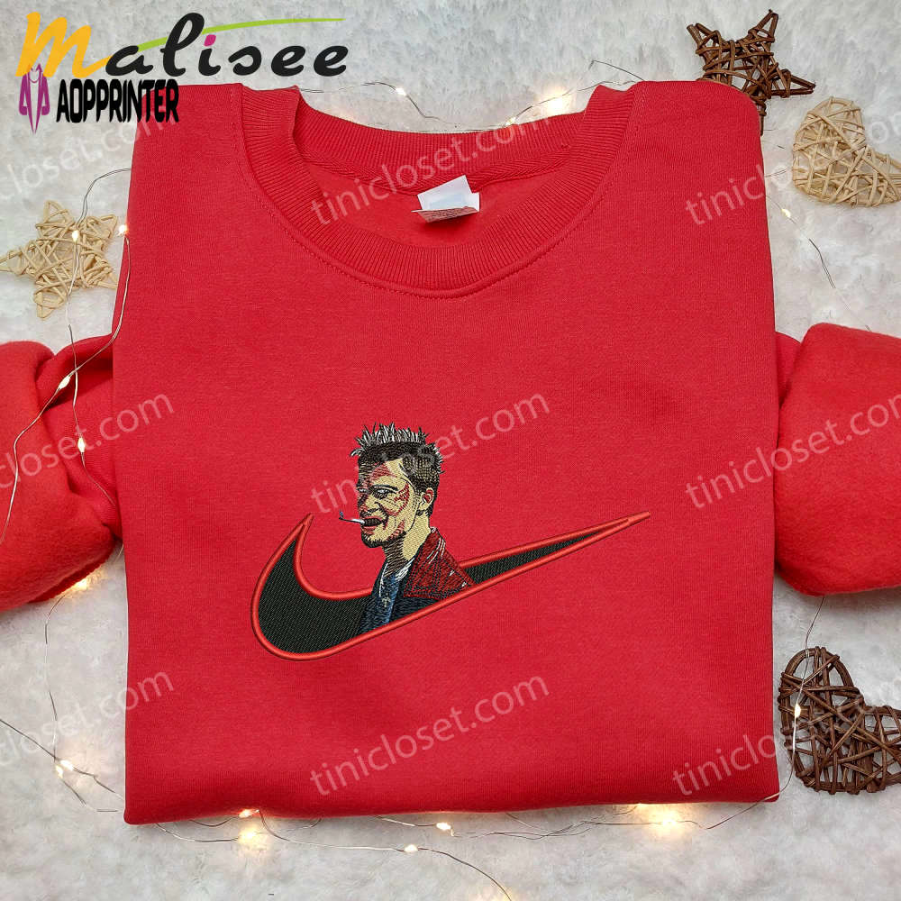 Brad pitt x nike embroidered shirt: custom celebrity nike shirt Embroidered Shirt
