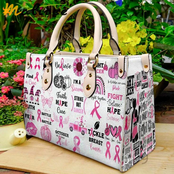 Breast cancer leather handbag 2995 Women Leather Hand Bag