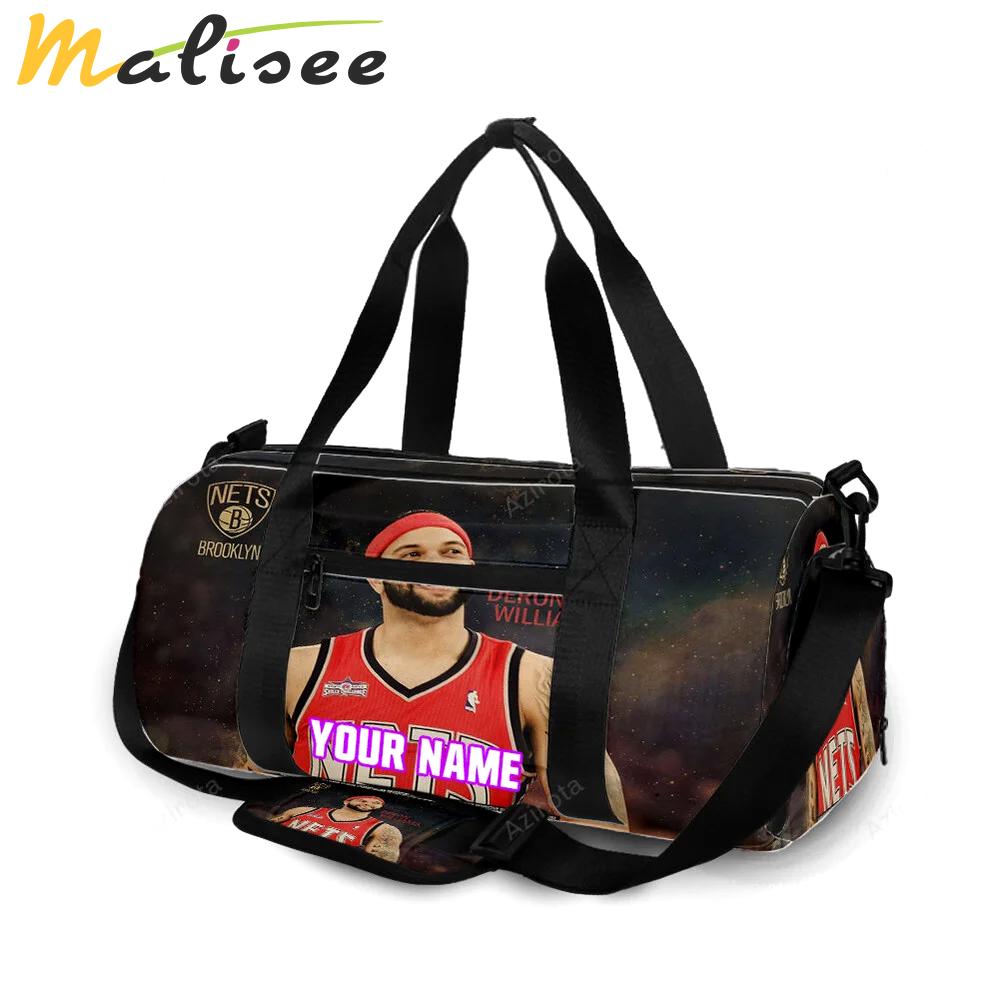 Brooklyn nets deron williams2 personalized name travel bag gym bag 1439 Travel Bag