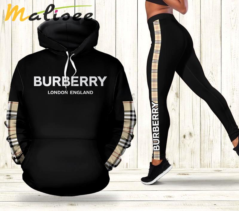 Burberry black hoodie leggings luxury brand clothing clothes outfit for women 129 hcst 72 Hoodie Leggings Set