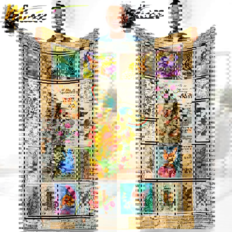 Butterflies anything is possible if you just believe fleece blanket, mink sherpa blanket, butterfly quilt, butterfly collection blanket Quilt Blanket