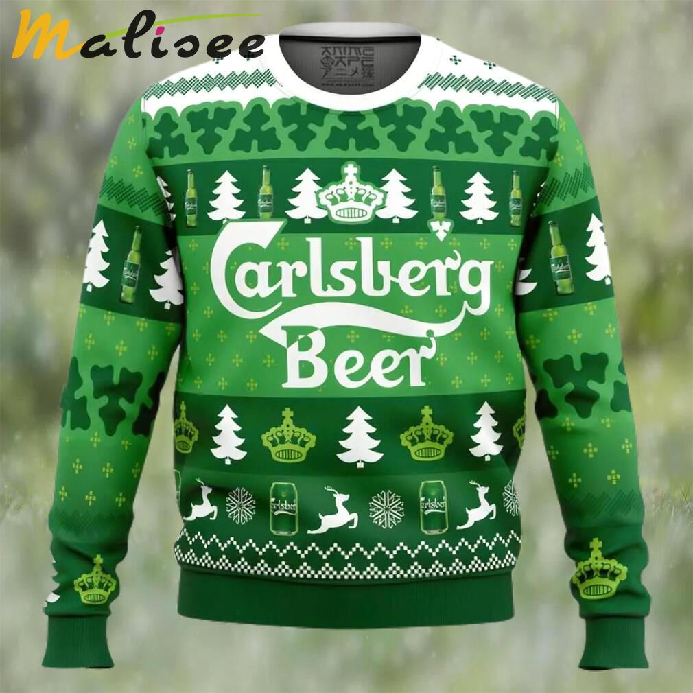 Carlsberg beer ugly christmas sweater, faux wool sweater, international beer day, gifts for beer lovers, best christmas gifts for 2022 ? prinvity Christmas Ugly Sweater