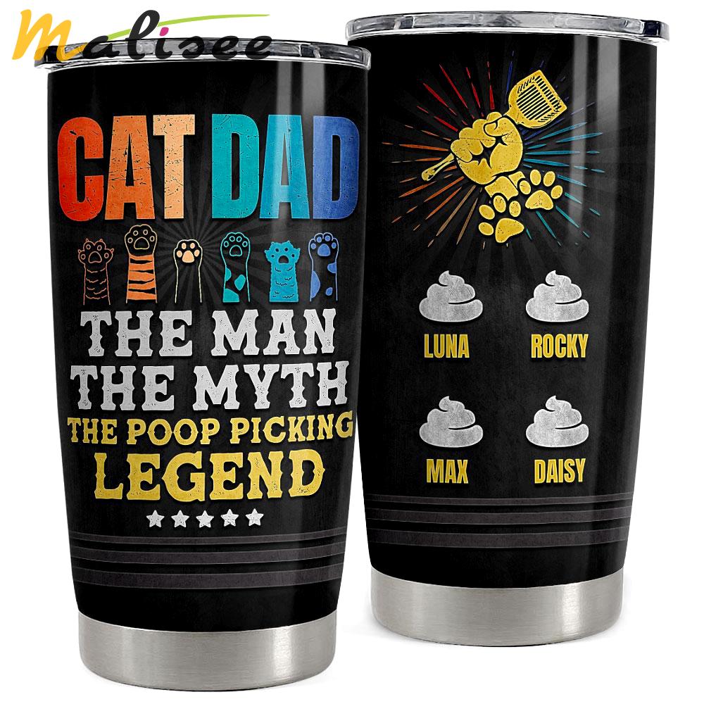 Cat dad legend personalized tumbler cup Personalized Tumbler