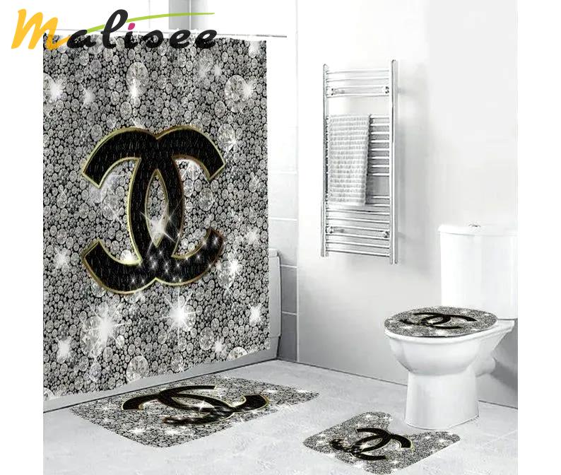 Chanel bathroom set hypebeast bath mat home decor luxury fashion brand Bathroom Set