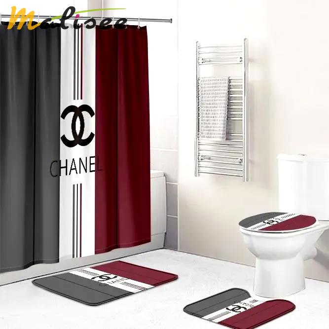 Chanel bathroom set luxury fashion brand home decor hypebeast bath mat Bathroom Set