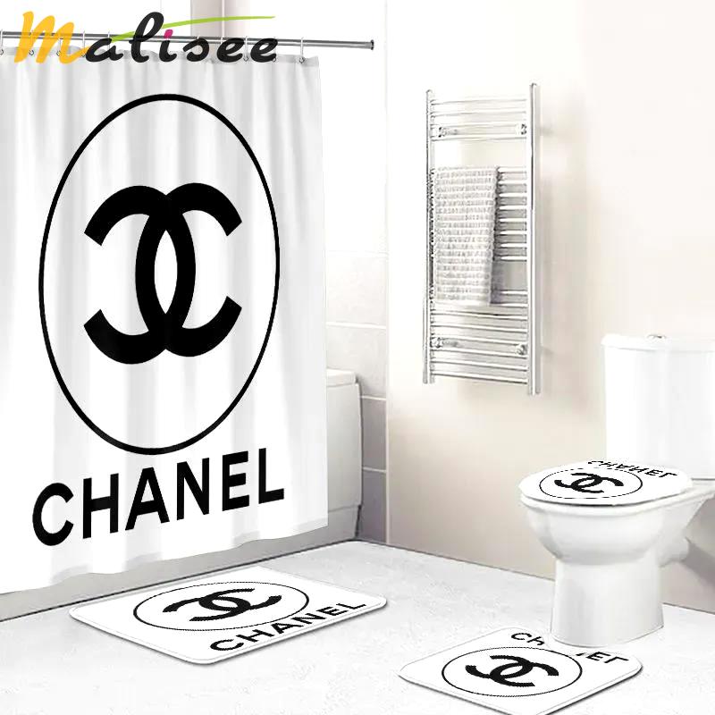 Chanel circle fashion logo limited luxury brand bathroom set home decor Bathroom Set
