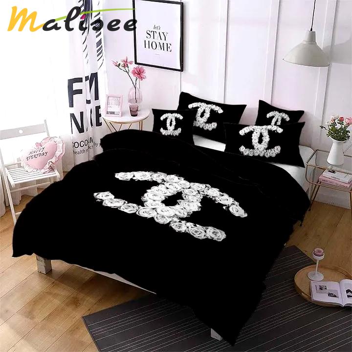 Chanel diamond printed bedding sets quilt sets duvet cover luxury brand bedding decor Bedding Sets