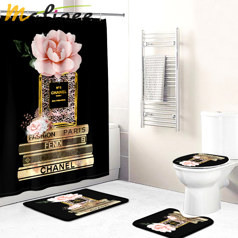 Chanel fendi louis vuitton paris luxury fashion brand bath mat hypebeast home decor bathroom sets Bathroom Set