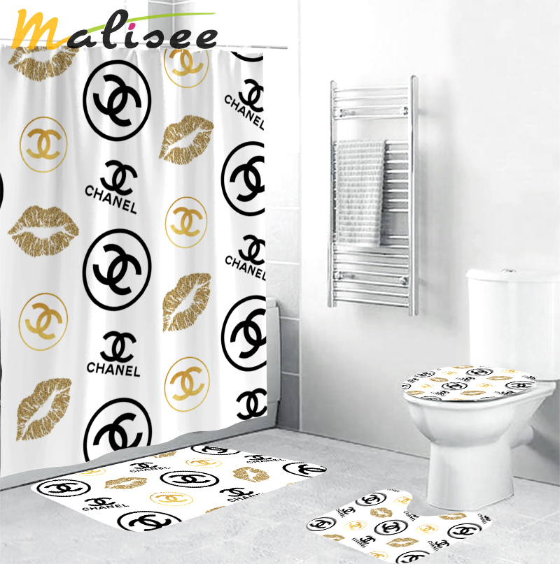 Chanel lips luxury fashion brand home decor hypebeast bath mat bathroom sets Bathroom Set