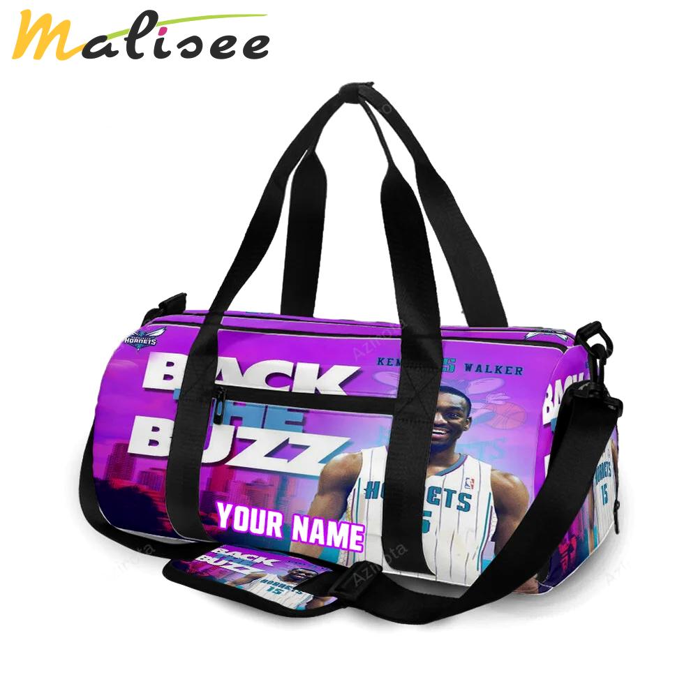 Charlotte hornets kemba walker1 personalized name travel bag gym bag 470 Travel Bag