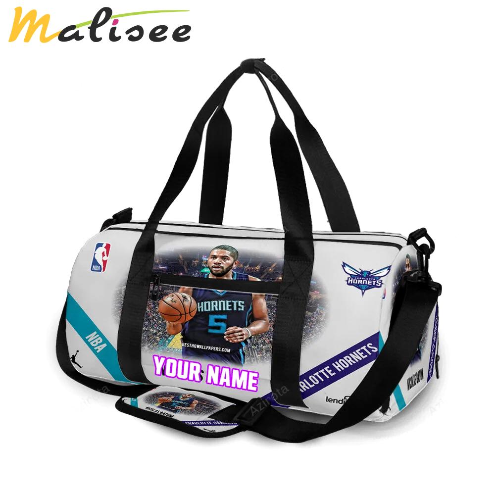 Charlotte hornets nicolas batum1 personalized name travel bag gym bag 459 Travel Bag