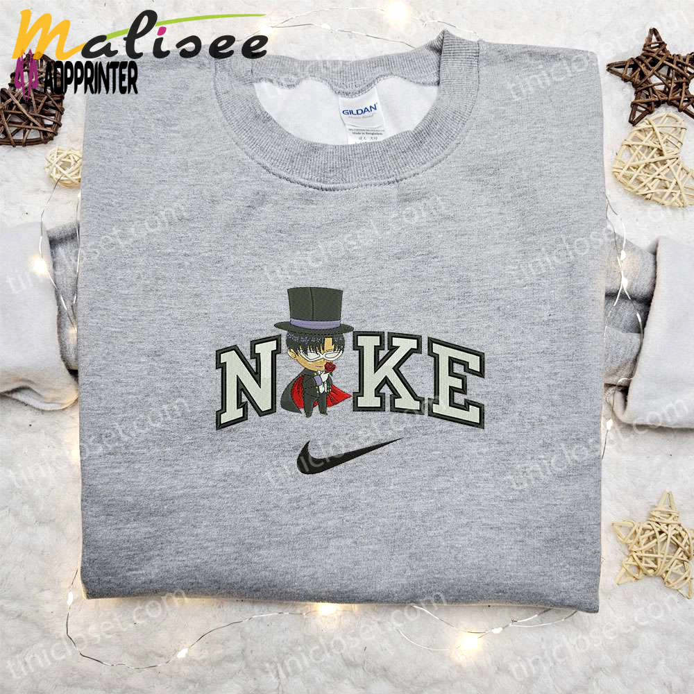 Chibi kuroba kaito x nike anime shirt detective conan embroidered shirt nike inspired shirt Embroidered Shirt
