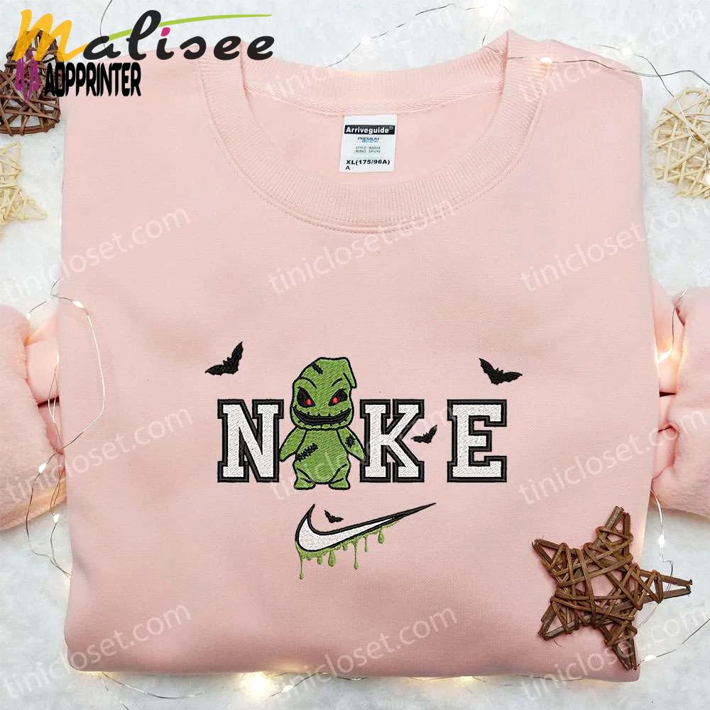 Chibi oogie boogie x nike embroidered hoodie & shirt: best halloween gift ideas Embroidered Shirt