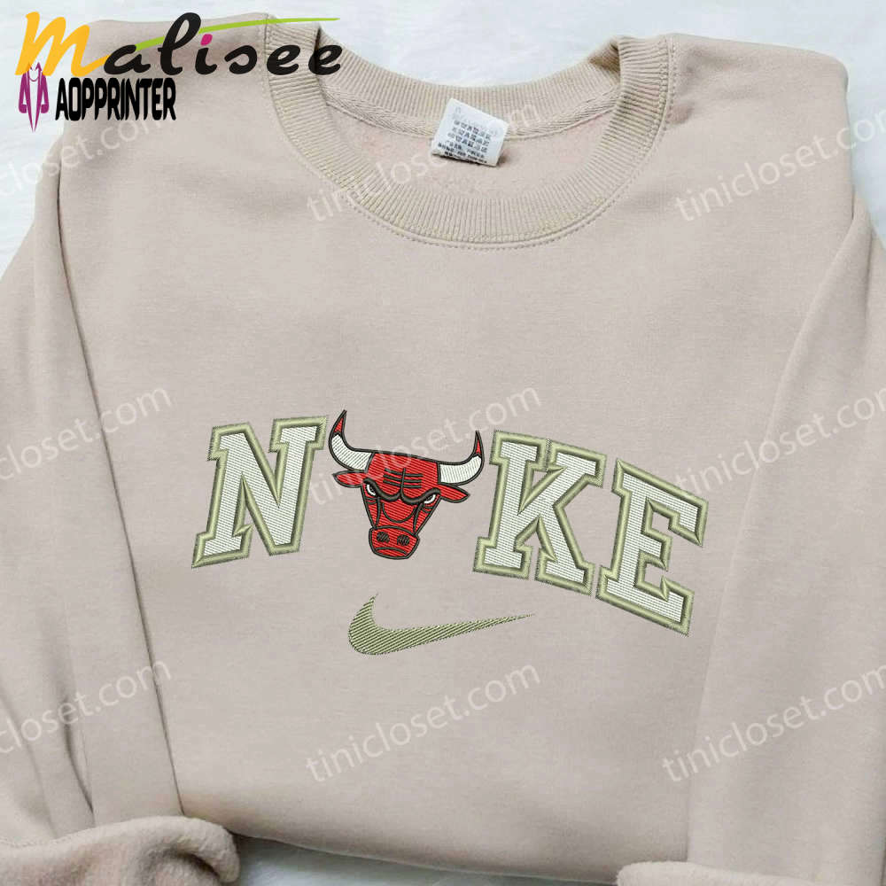 Chicago bull x nike embroidered shirt – custom nba apparel Embroidered Shirt