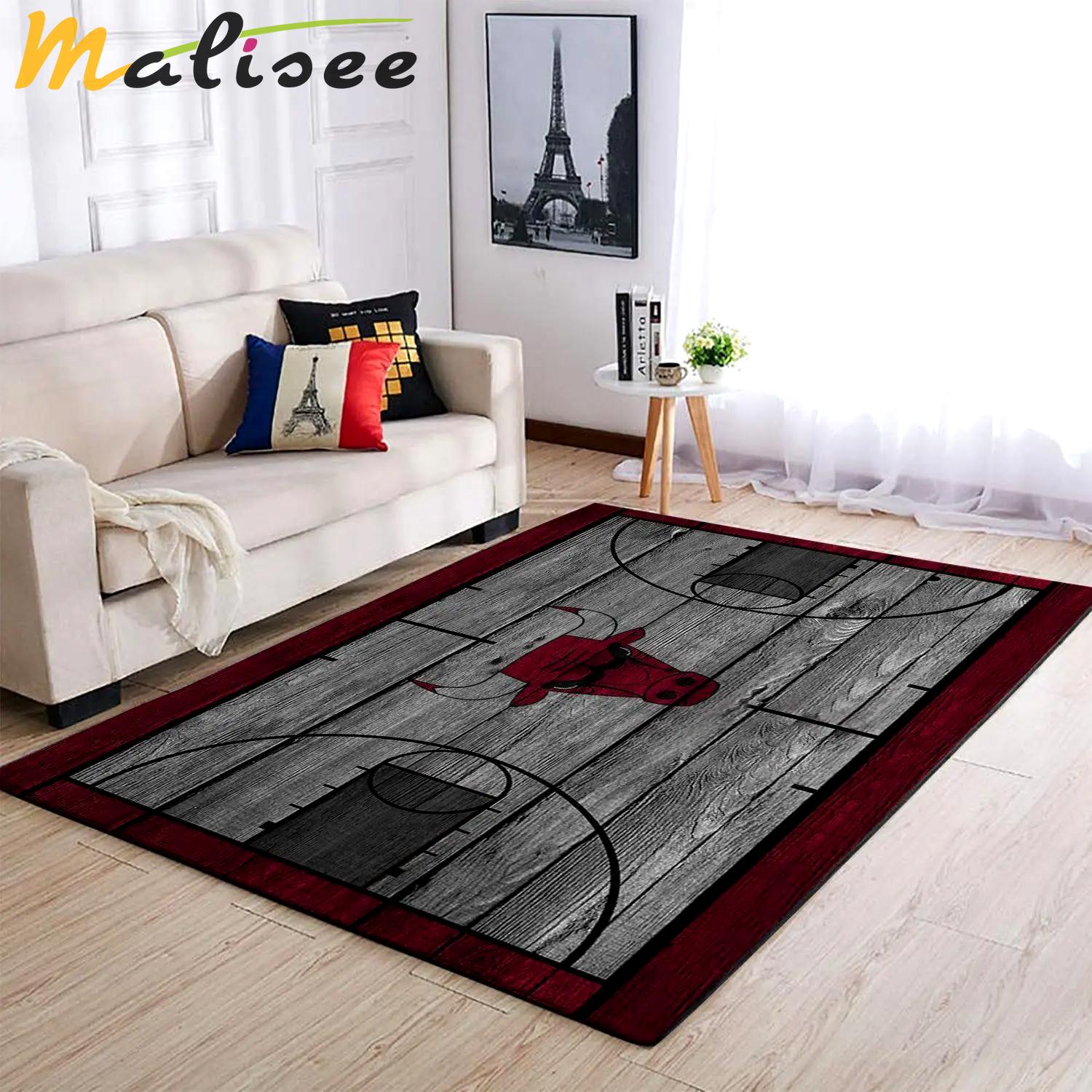 Chicago bulls area rug nba carpet living room carpet rug regtangle carpet Rectangle Rug