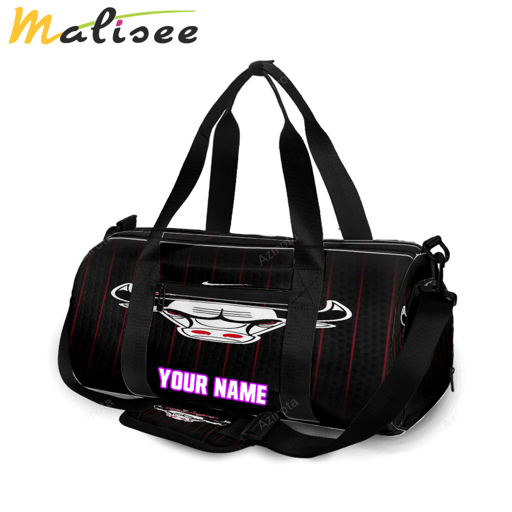 Chicago bulls emblem v15 personalized name travel bag gym bag 890 Travel Bag