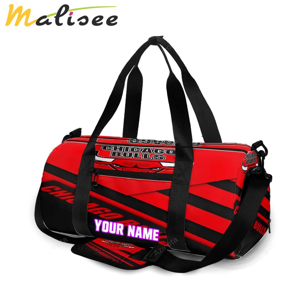Chicago bulls emblem v31 personalized name travel bag gym bag 390 Travel Bag