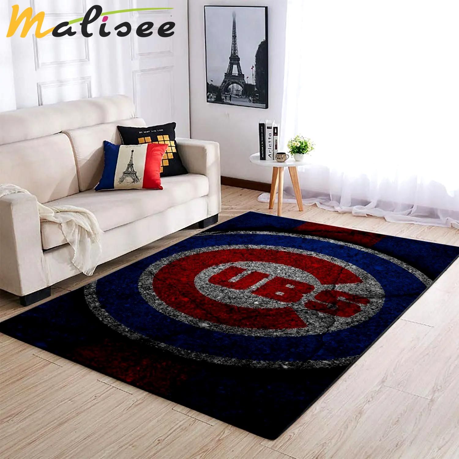 Chicago cubs area rug mlb baseball team logo carpet living room rugs v973 Rectangle Rug