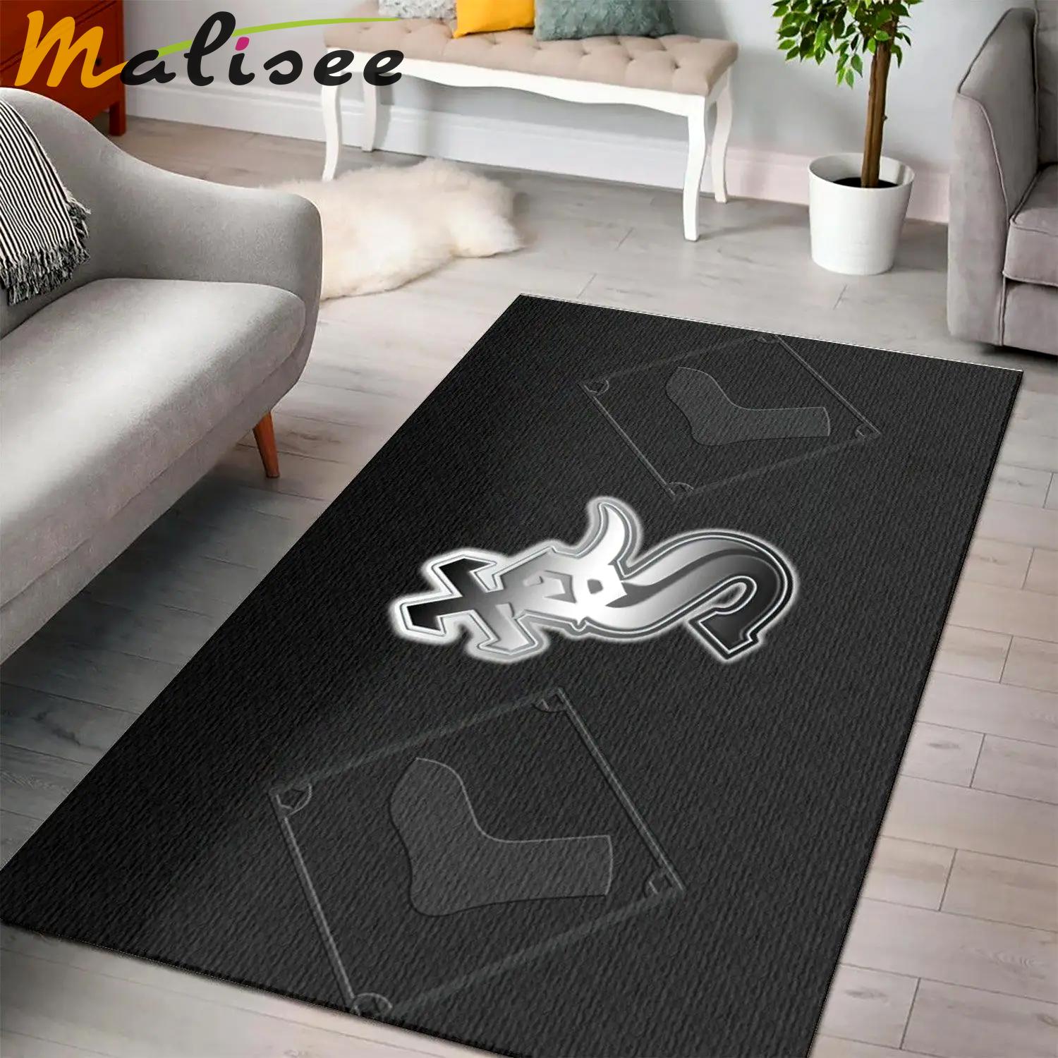Chicago white sox area rug mlb baseball team logo carpet living room rugs rug regtangle carpet floor decor home decor v602 Rectangle Rug