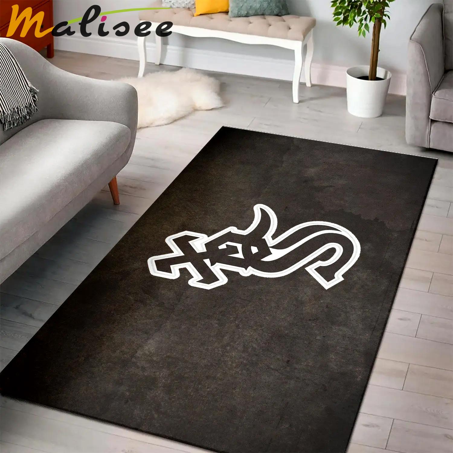 Chicago white sox area rug mlb baseball team logo carpet living room rugs rug regtangle carpet floor decor home decor v604 Rectangle Rug