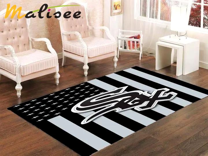 Chicago white sox area rug mlb baseball team logo carpet living room rugs rug regtangle carpet floor decor home decor v612 Rectangle Rug