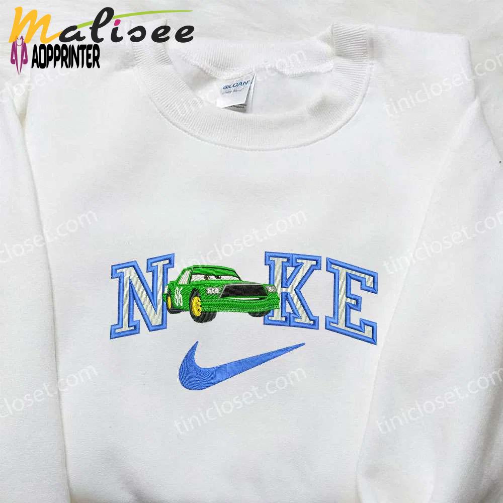 Chick hicks x nike embroidered shirt: car cartoon & custom designs Embroidered Shirt