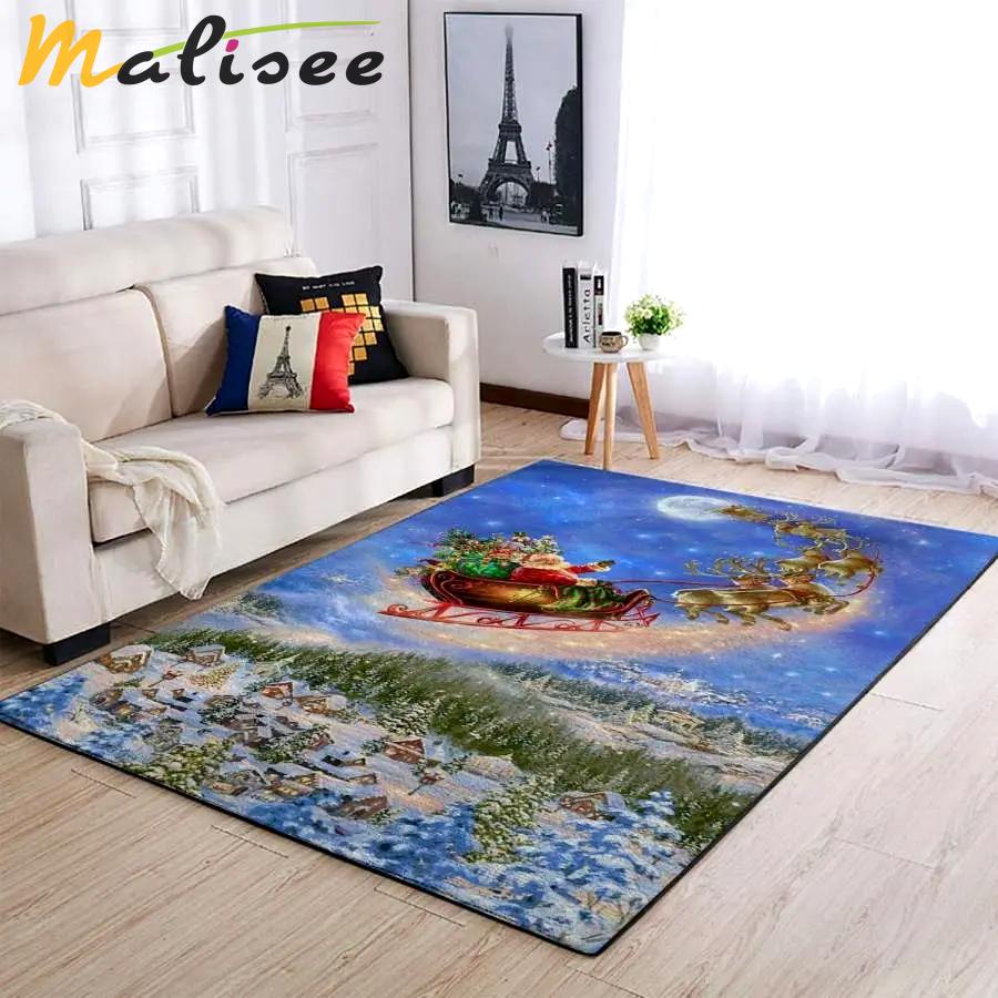 Christmas santa claus area rug living room rug home decor 19092717 ofd Rectangle Rug