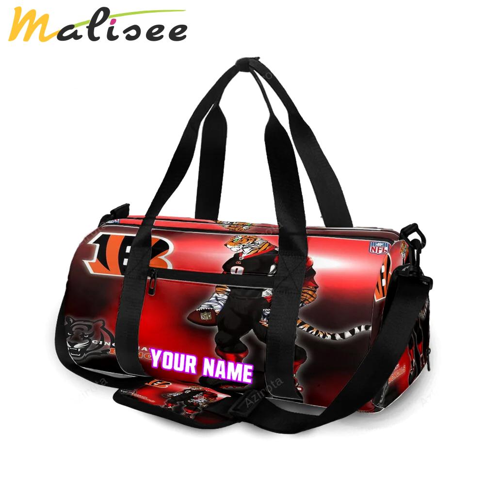 Cincinnati bengals emblem tiger personalized name travel bag gym bag 1397 Travel Bag