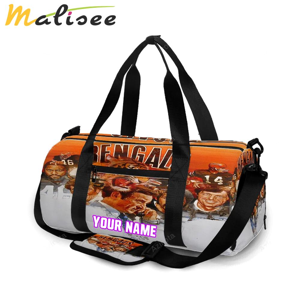 Cincinnati bengals team v2 personalized name travel bag gym bag 928 Travel Bag