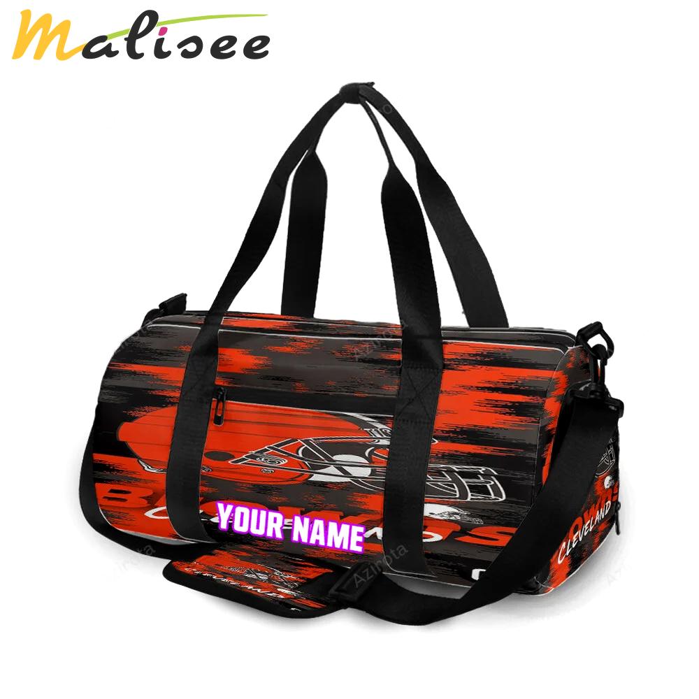 Cleveland browns helmet personalized name travel bag gym bag 1219 Travel Bag