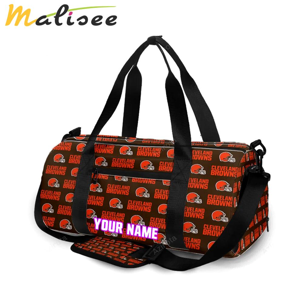 Cleveland browns logo v31 personalized name travel bag gym bag 391 Travel Bag
