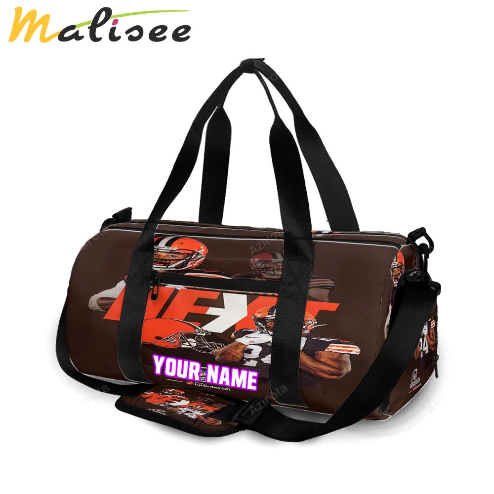 Cleveland browns on to the next personalized name travel bag gym bag 2159 Travel Bag