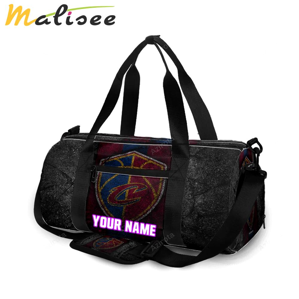 Cleveland cavaliers asphalt texture personalized name travel bag gym bag 985 Travel Bag
