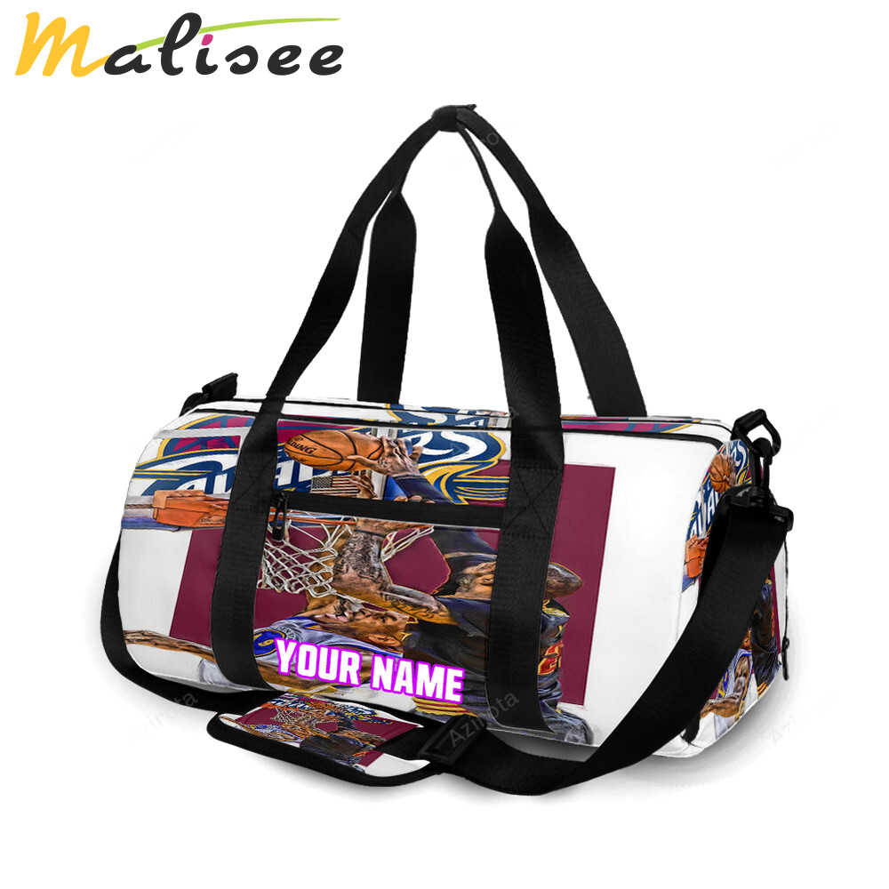 Cleveland cavaliers lebron james 23 v9 personalized name travel bag gym bag 1545 Travel Bag