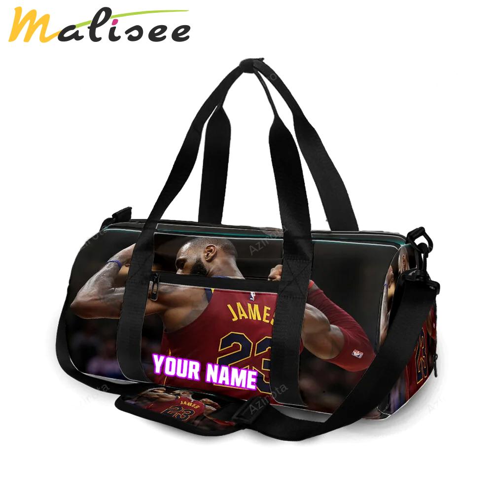 Cleveland cavaliers lebron james v3 23 personalized name travel bag gym bag 501 Travel Bag