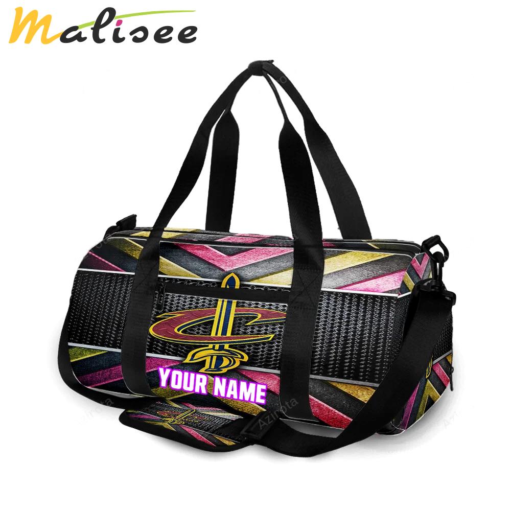 Cleveland cavaliers logo metal3 personalized name travel bag gym bag 1240 Travel Bag