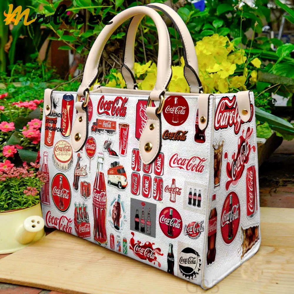 Coca cola leather handbag gift for women 514 Women Leather Hand Bag