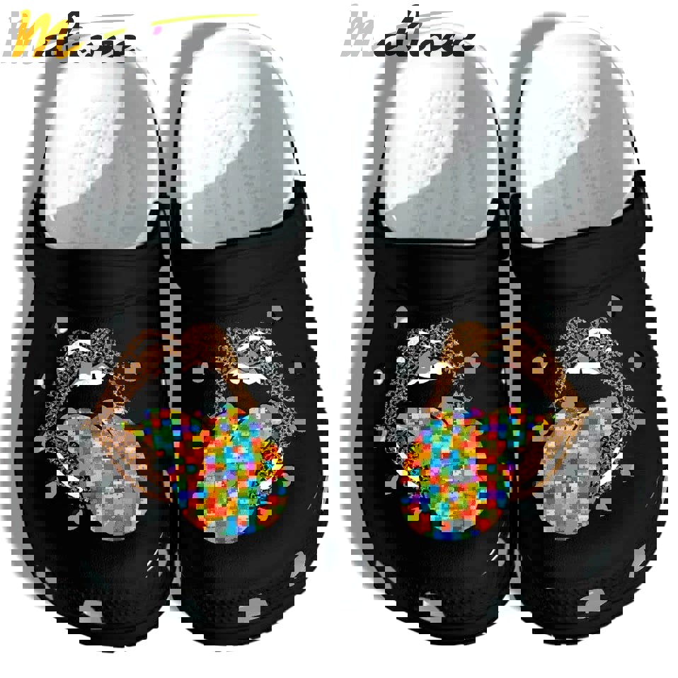 Crocs outfit - autism awareness crocs autism awareness lip leopard autism puzzle crocband clog shoes for men women - 55 Crocs Outfit