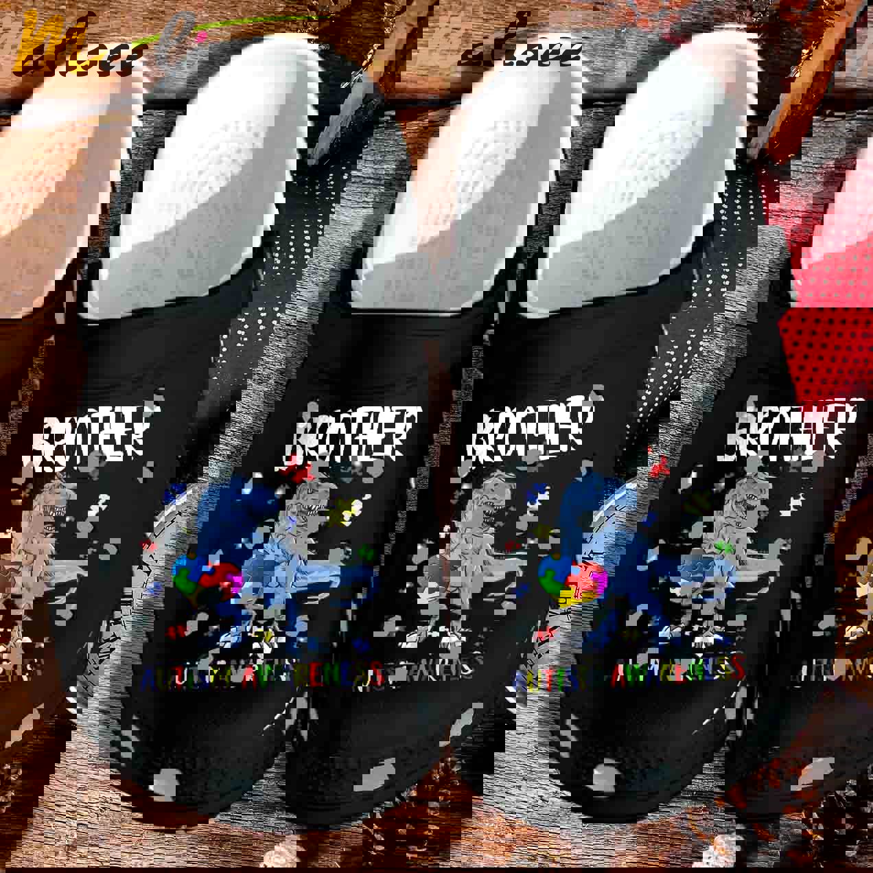 Crocs outfit - autism awareness crocs brother t-rex dinosaur crocband clog shoes for men women - 64 Crocs Outfit