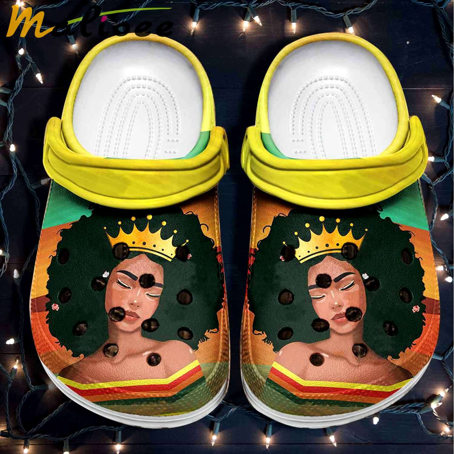 Crocs outfit - beautiful black queen africa culture black hair crocs crocband clog shoes - 220 Crocs Outfit