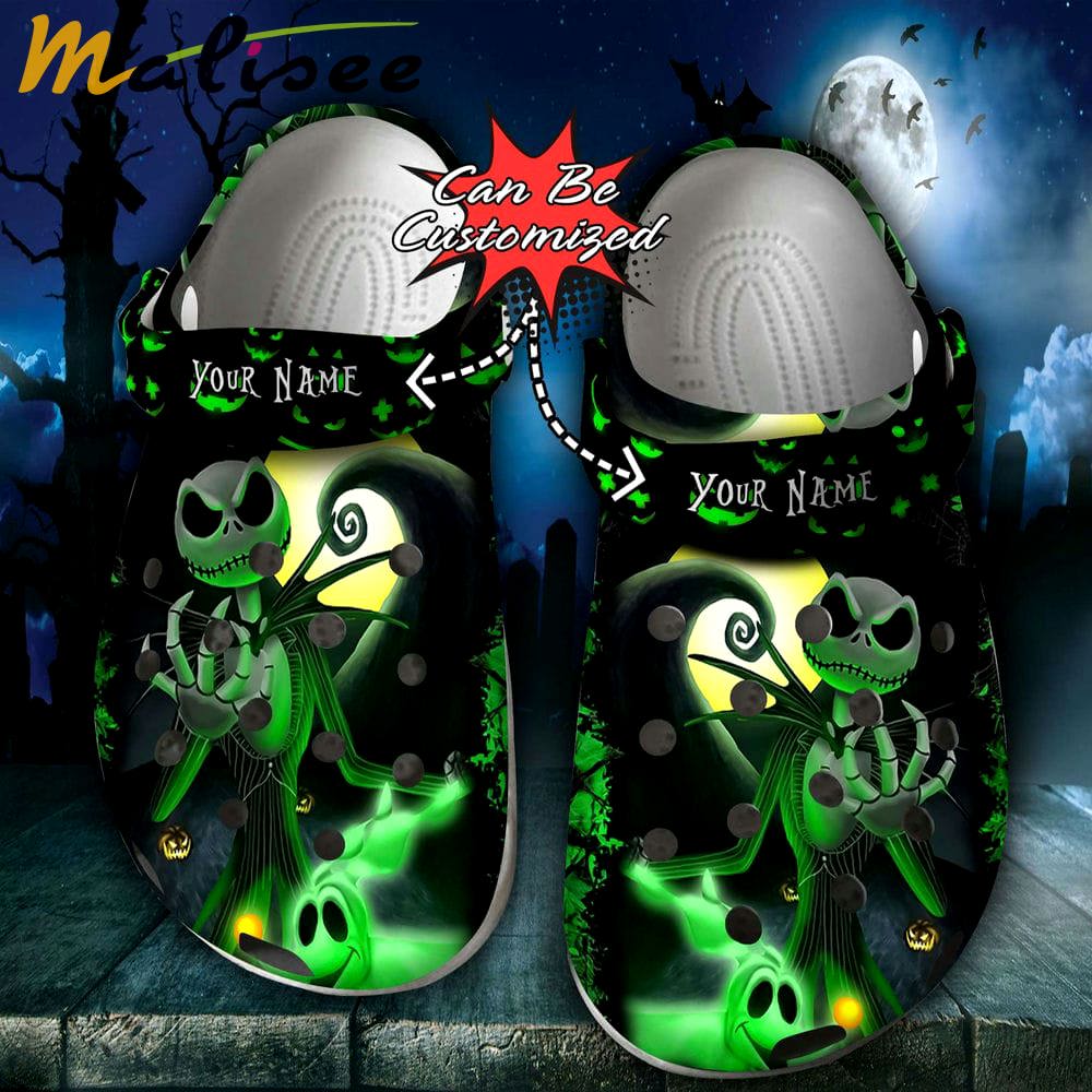 Crocs outfit - halloween crocs personalized jack skellington green nightmare before christmas clogs crocband shoes - 947 Crocs Outfit