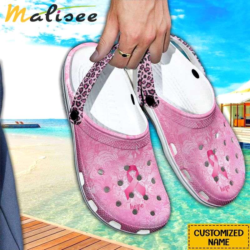 Crocs outfit - leopard fight for a cure breast cancer warrior crocs clogs crocband shoes - 1352 Crocs Outfit