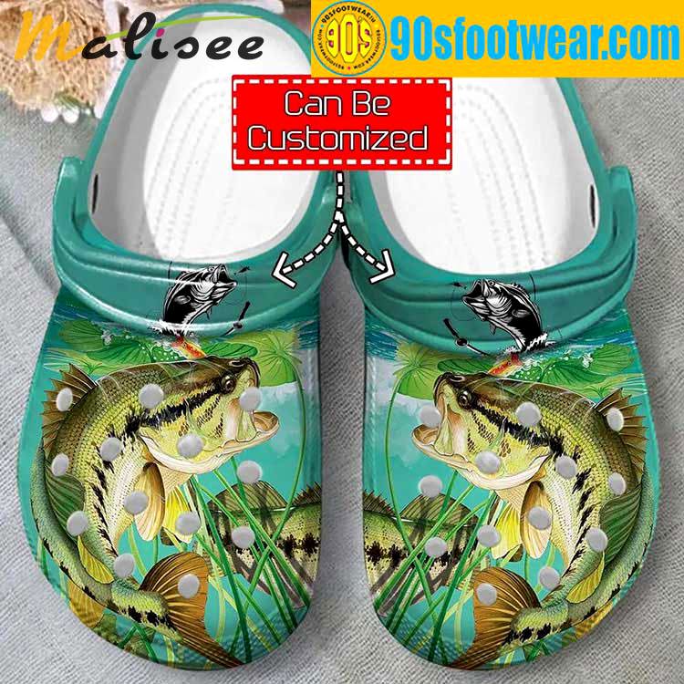 Crocs outfit - personalized fishing crocs – largemouth bass fishing custom classic clog - 1708 Crocs Outfit