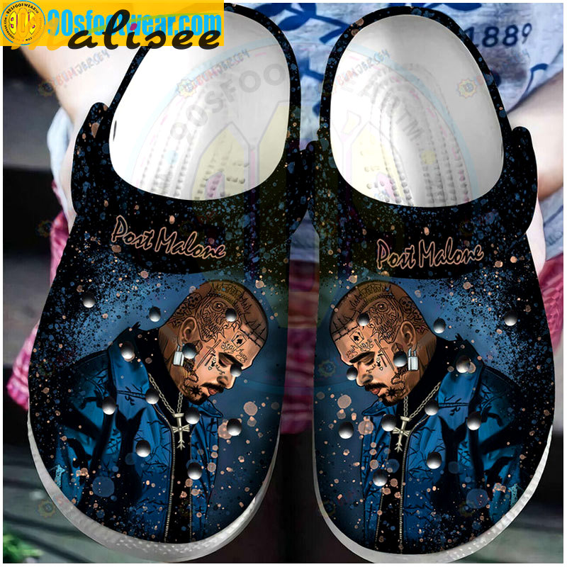 Crocs outfit - post malone crocs rap music dark blue classic clog shoes - 1933 Crocs Outfit