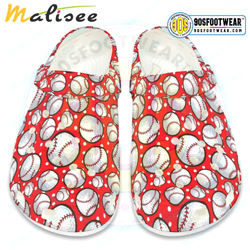 Crocs outfit - red baseball themed funny baseball crocs - 1970 Crocs Outfit