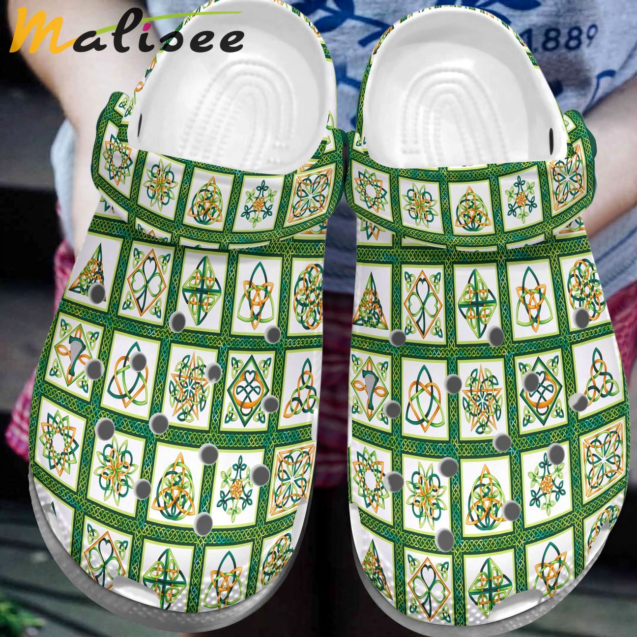 Crocs outfit - st patrick’s day irish celtics pattern crocband crocs shoes - 2071 Crocs Outfit