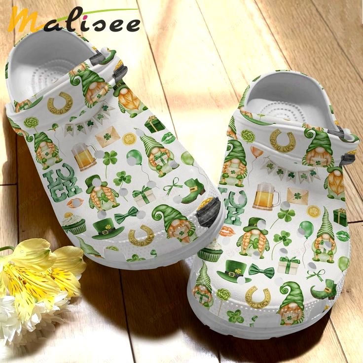 Crocs outfit - st patrick’s day irish luck gnome pattern crocband crocs shoes - 2073 Crocs Outfit