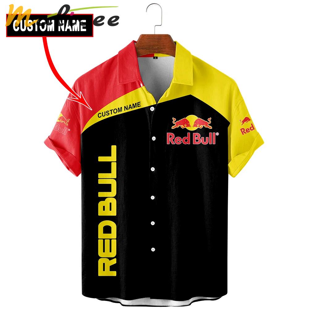 Custom name red bull full printing hawaiian model 03 shirt Hawaii Shirt